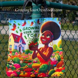 Growing Your Own Foods Elegant Large Canvas Tote Bag